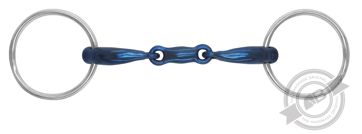 Bombers Loose Ring Bradoon Elliptical Dressage Control Titanium