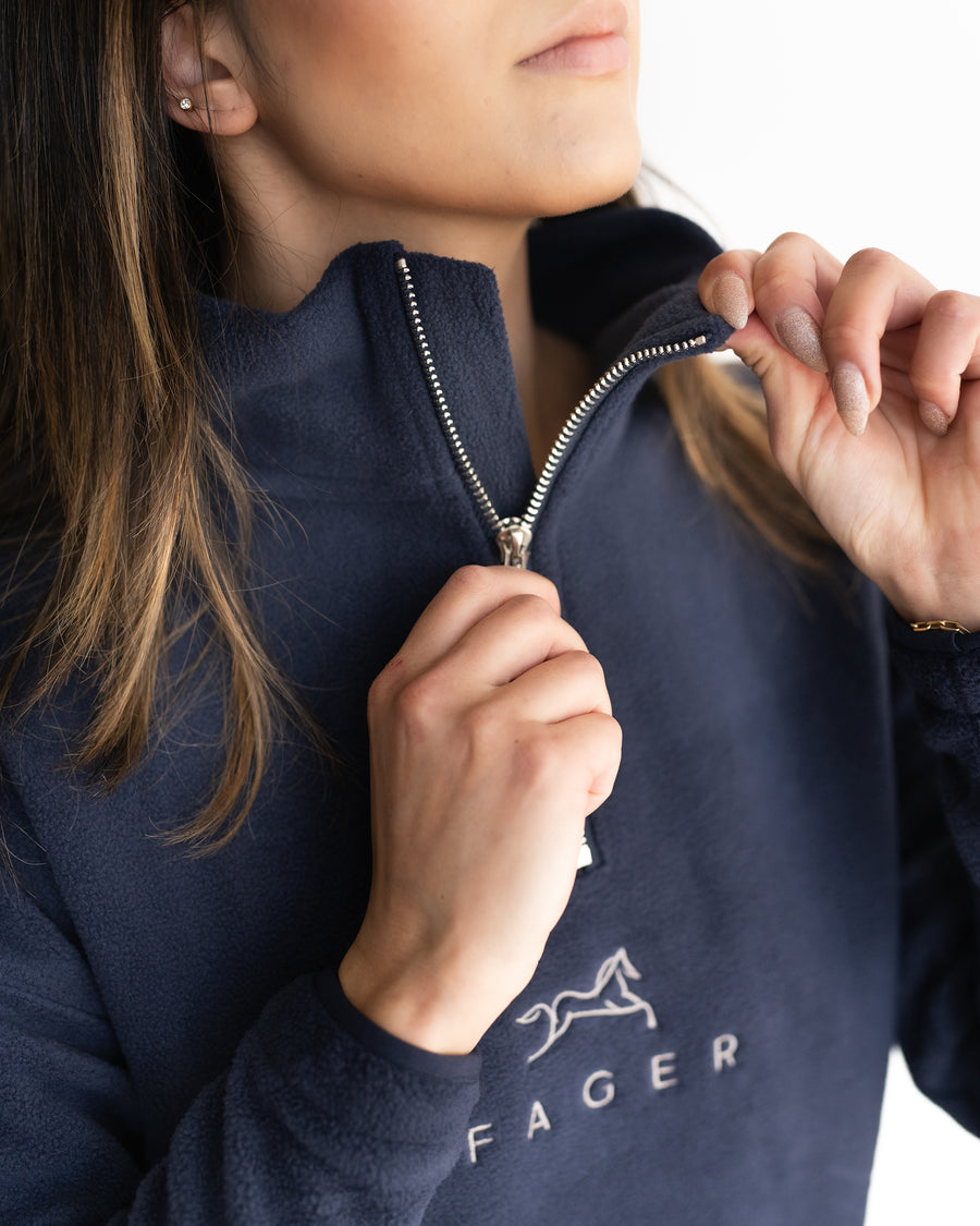 Fager Molly Half Zip Sweater Navy