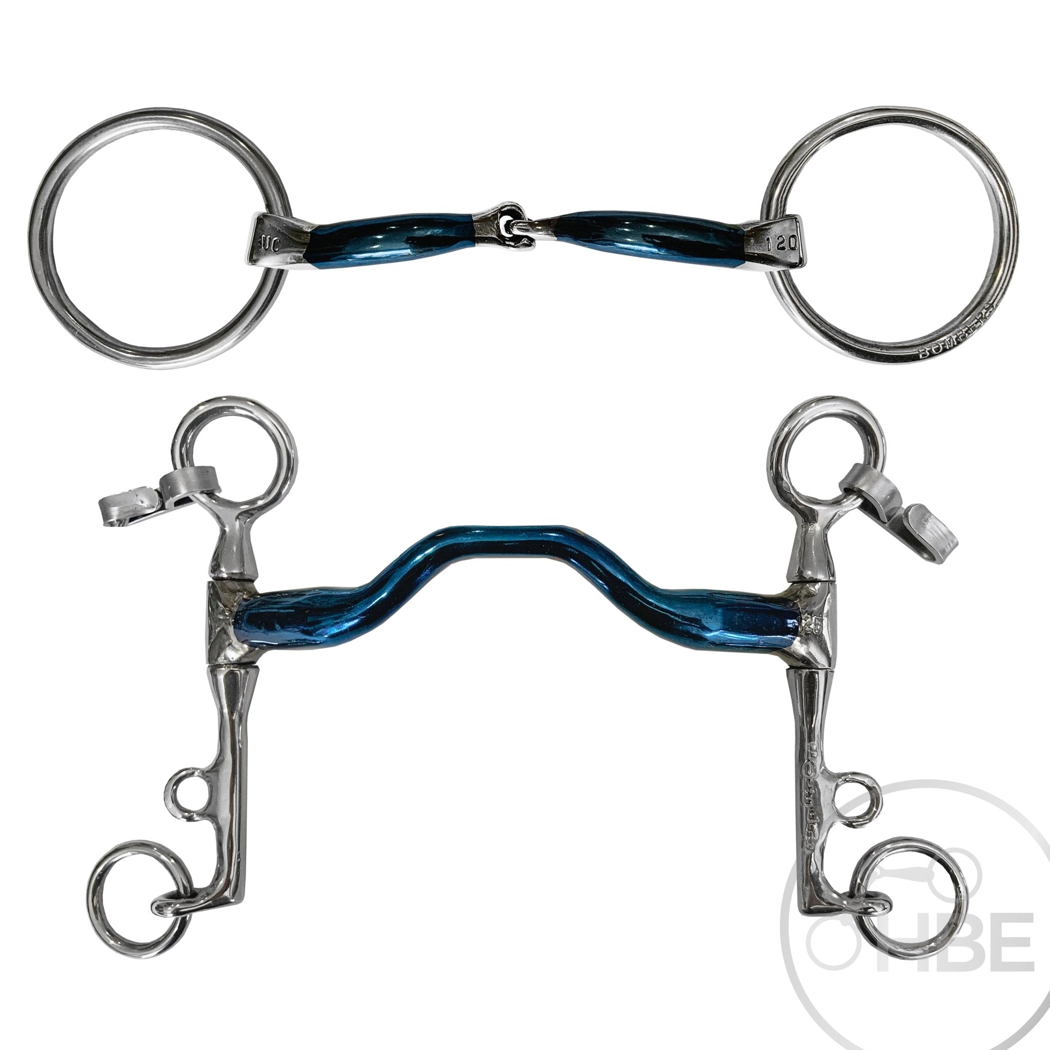 Pony Doppeltrense Set – Weymouth Bradoon, Feste Wange, Kurzer Schaft, Größen 4,5-6 Zoll