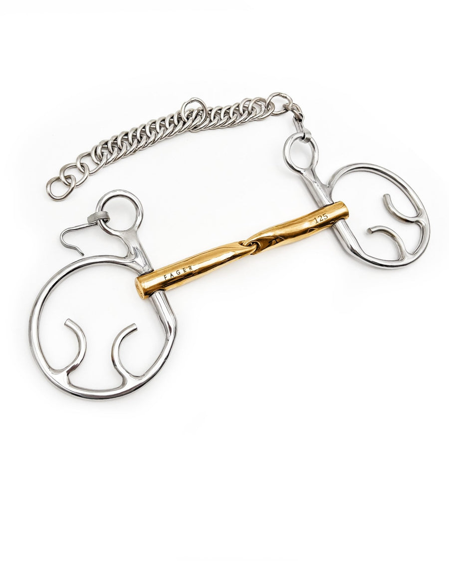 Fager Carter Sweet Gold Kimblehook Bit - Horse Bit Emporium