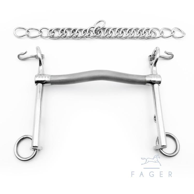Embout Buccal FAGER Eric Sweet Iron Weymouth Inclinable Avant - 125 Mm / 4,92 Pouces