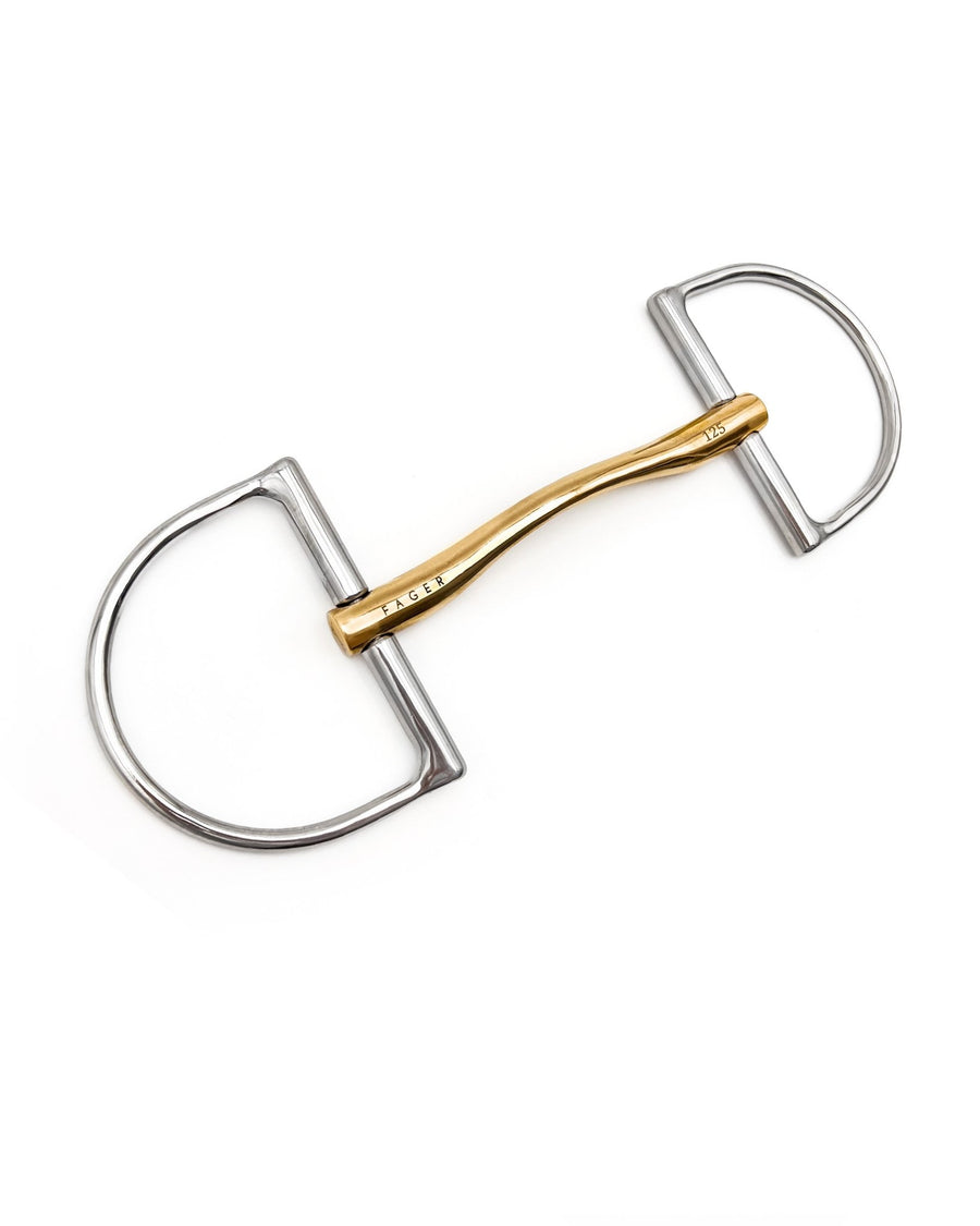 Fager Owen Sweet Gold D - Ring Bit - Horse Bit Emporium