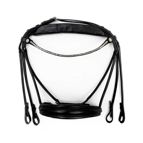 DEMO: COB Finesse Weymouth Double Bridle - Black with Black Matte Noseband