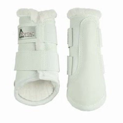 Toptac Fleece Tendon Boot White - Horse Bit Emporium