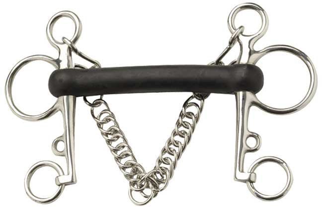 Zilco Flexible Rubber Mouth Pelham - Horse Bit Emporium