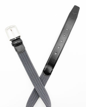Fager Elastic Leather Belt Black/Grey