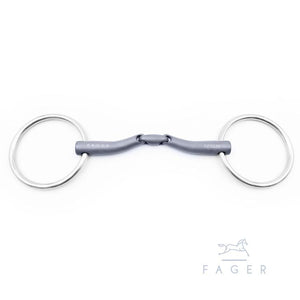 Fager Maria Titanium Double Jointed Loose Ring - Horse Bit Emporium